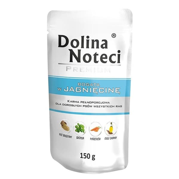 Dolina Noteci Premium vådfoder til hunde med højt indhold af lam 30 x 150 g