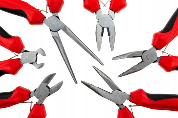 Mini-kombinationstangsæt 6 dele præcision 125 mm SilverTools