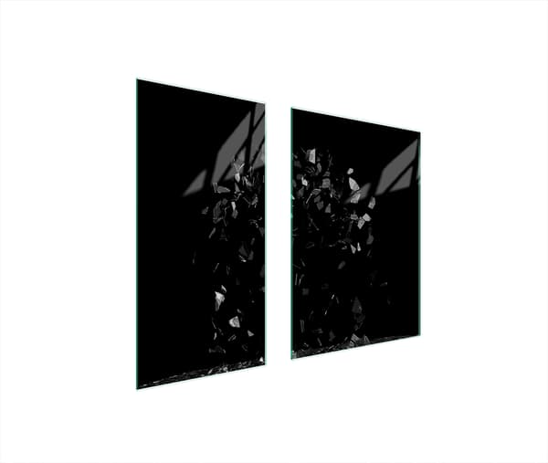 GLASBESKYTTELSESPLADE 75x52 SORT