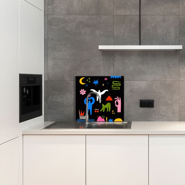 GLASPANEL FÖR KÖK 65x60 Bajka