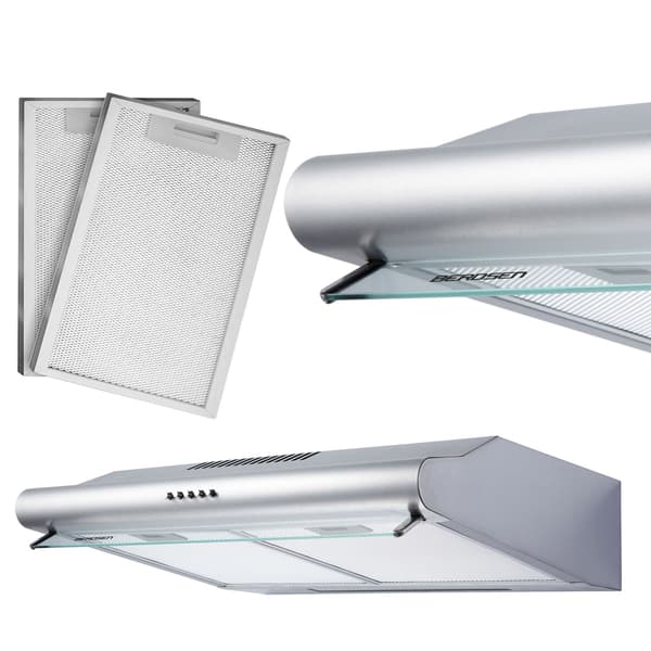 Emhætte til underskab - 50 cm absorbent Berdsen BE-10-A INOX