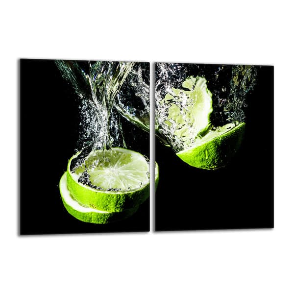 Lasinen suojalevy liedelle 2x40x52 Lime