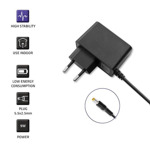 Qoltec nätadapter 9W | 9V | 1A | 5,5*2,5