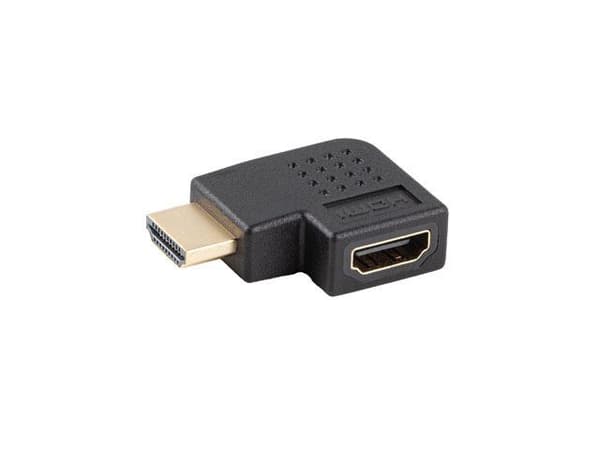 Lanberg hdmi(uros) -> hdmi(naaras) 4K-sovitin, vasenkulmainen, musta