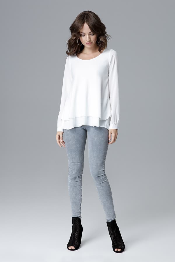 Blus L020 bluse ecru S