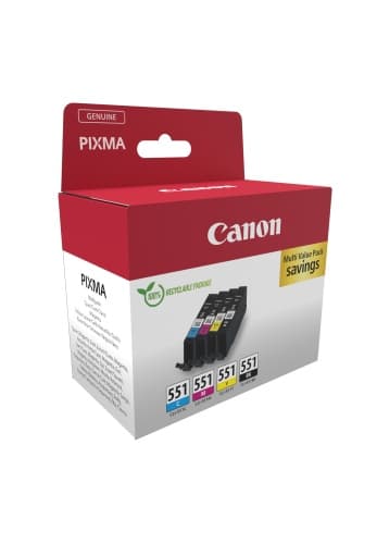Canon CLI-551 (6509B016) bläckpatron multipack, C/M/Y/BK