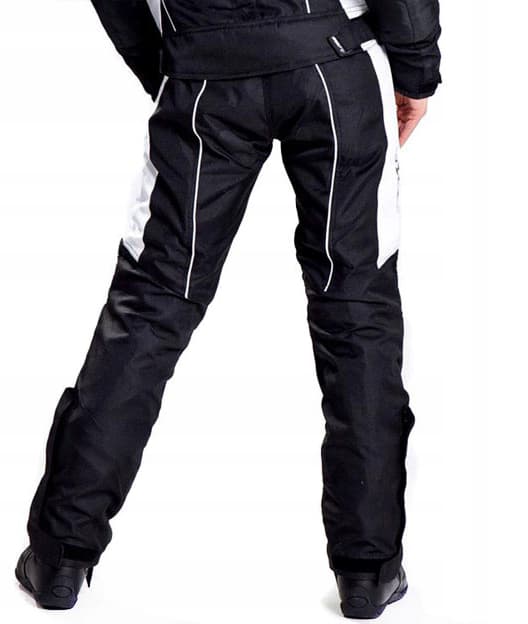 WOLF DAME 2-LAGS MOTORCYKELBUKSER SORT HVID S