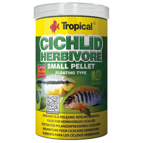 Tropiska ciklider plantefoder små pellets 250 ml/90 g
