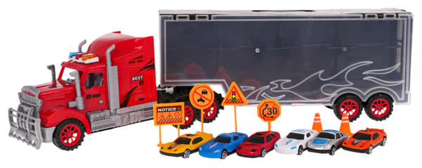 Lastbilsgarage + Bilar
