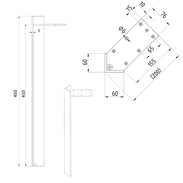 KULMAjalka 45 cm TERÄS