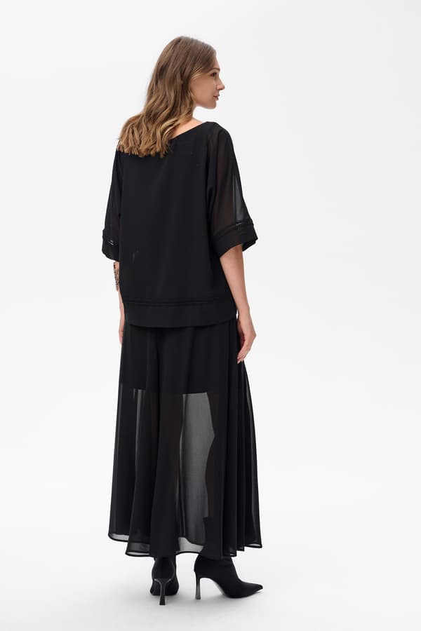 Pola Sort Damebluse 40/42