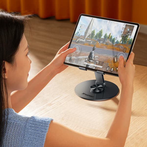 360-graders foldbar tablet-bordstativ - grå