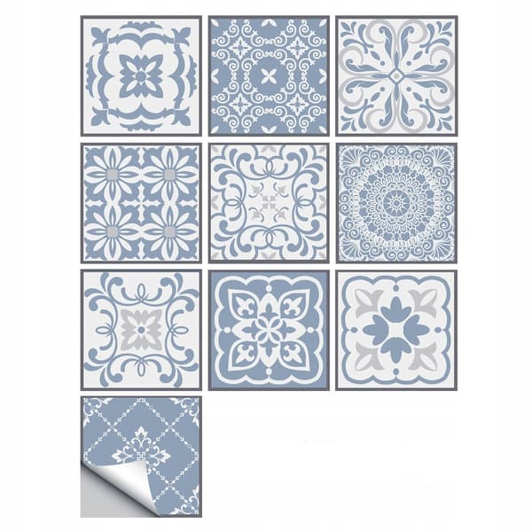 Selvklæbende PVC-patchwork-paneler sæt med 10 tapet 20x20cm ZM-06-034