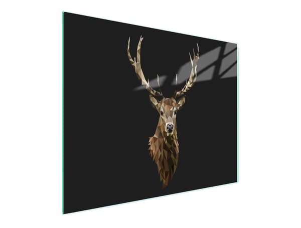 GLAS SKÆREBRÆT 52x30 HJORTE