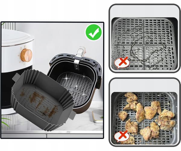 SILIKONEFORM TIL AIR FRYER BAGEINDSATS