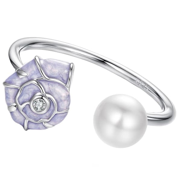 Silverring Justerbar Ring Snäckskalspärla Silver 925 Trusky