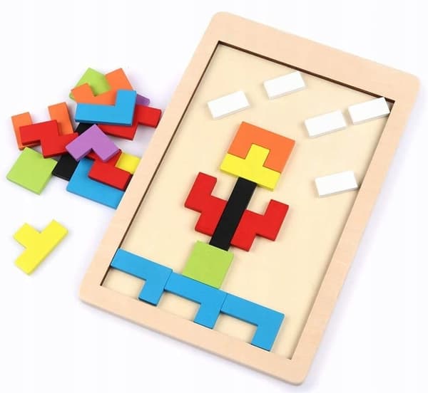 Puinen Tetris-palapeli