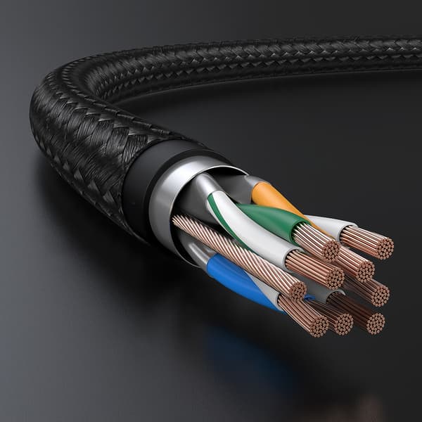 Ethernet-patchkabel RJ45 Cat 7 10 Gbps 3m - Sort