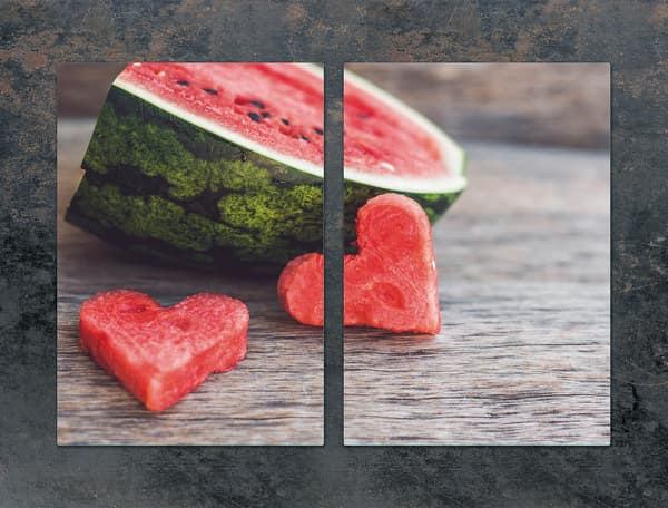 GLASSKYDDSPLATTA FÖR KÖK 2x35x52 VATTENMELON