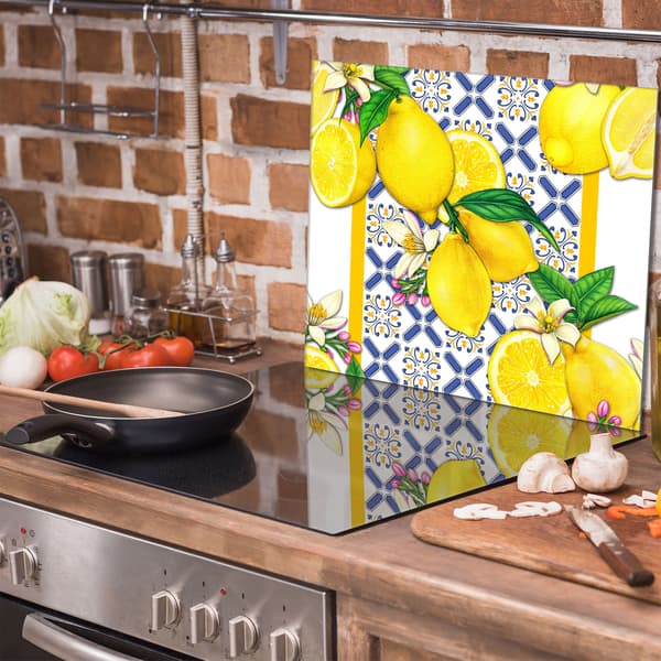 Glasskydd för spishäll 60x52 Citroner
