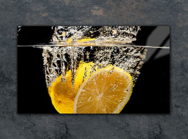 GLAS SKÄRBRÄDA 52x30 CITRON