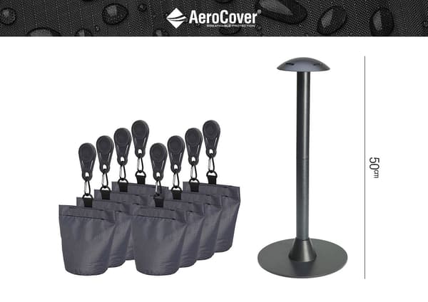 Homms 7810 AeroCover grått polyesterträdgårdsskydd med stöd och vikter