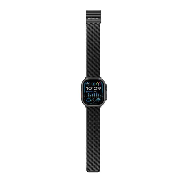 Titaniumrem til AppleWatch 38/40/41/42/44/45/46/49 mm - sort