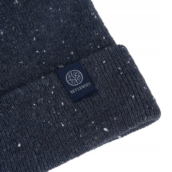 BCM-BK-04 MARINEBLÅ Herre vinterhue med foldbar ærme VINTER