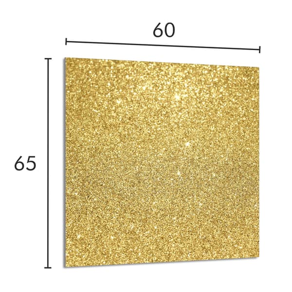 GLASPANEL FÖR KÖK 60x65 Guld
