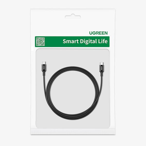 USB-C 5A snabbladdningskabel PD QC 1m Vit