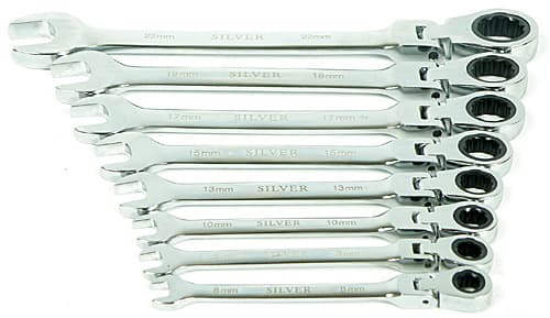 SilverTools 8-osainen räikkäavaimet 8-22 mm CrV