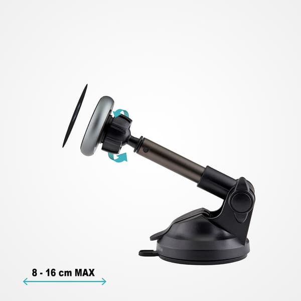 MagSafe Teleskopisk Smartphone Holder til Bil - Sort