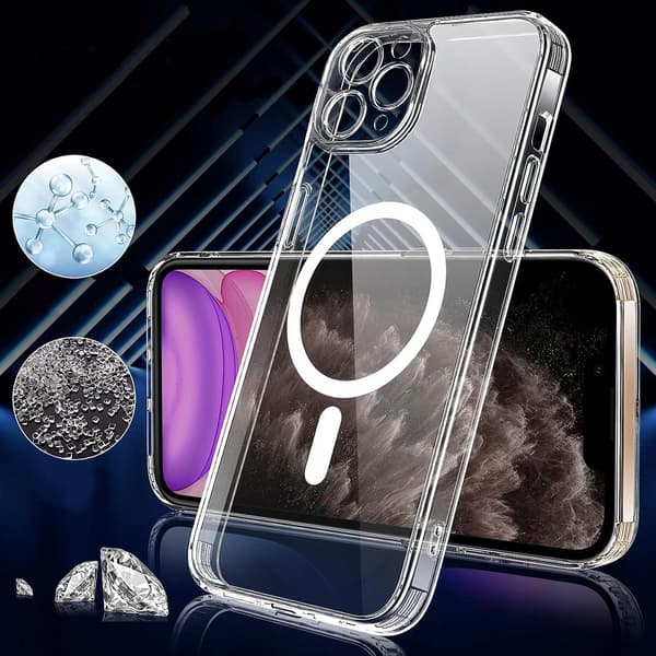MAGNETISK ETUI TIL MAGSAFE TIL IPHONE 11 PRO SHOCK ETUI + GLAS