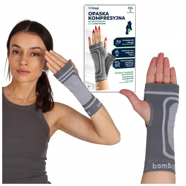 FIT4MED kompressionsstöd til håndled, elastisk håndstötte størrelse XL