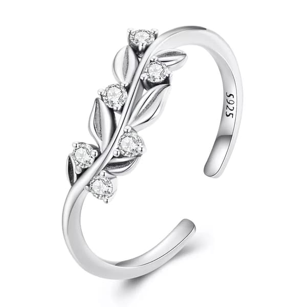 Silver Justerbar Ring Löv Silver S925