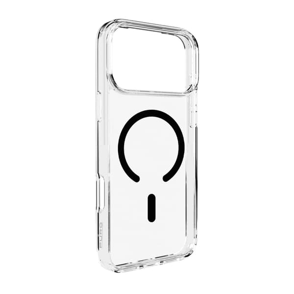 iPhone 17 Pro Max Lite Mag MagSafe-etui - Gennemsigtig sort ring