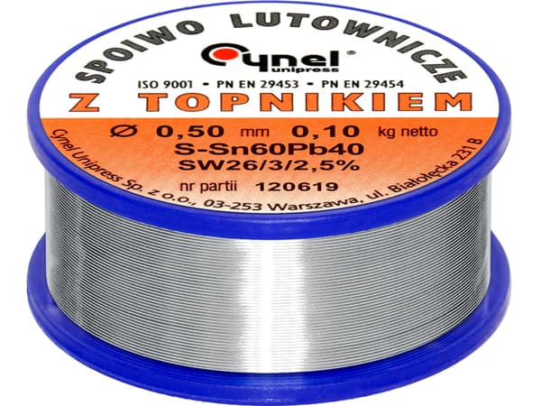 Blik med flusmiddel 0,50 mm/100 g blik