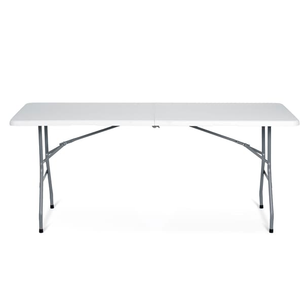 Hopfällbart trädgårdsbord 180 cm Plonos vitt