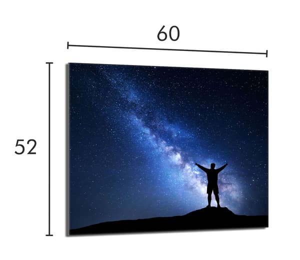 Glasbeskytter til komfur 60x52 stjerner