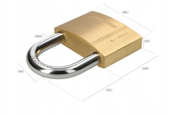 Gerda Z60 messinkinen riippulukko.