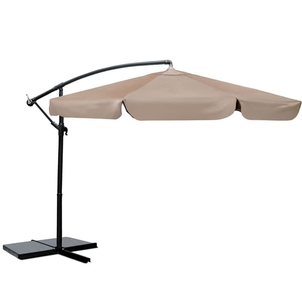 Hopfällbart trädgårdsparasoll, 8 segment, 350 cm, med lock, Plonos PL-881