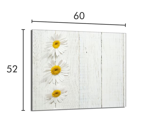 Glasbeskyttelsesplade til komfur 60x52 Træ
