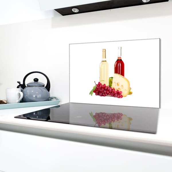 Lasinen suojalevy liedelle 80x52 viini
