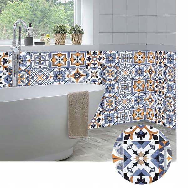 SJÄLVHÄFTANDE PVC-PATCHWORK-PANELER, SET MED 10 TAPET 20X20CM ZM-06-032