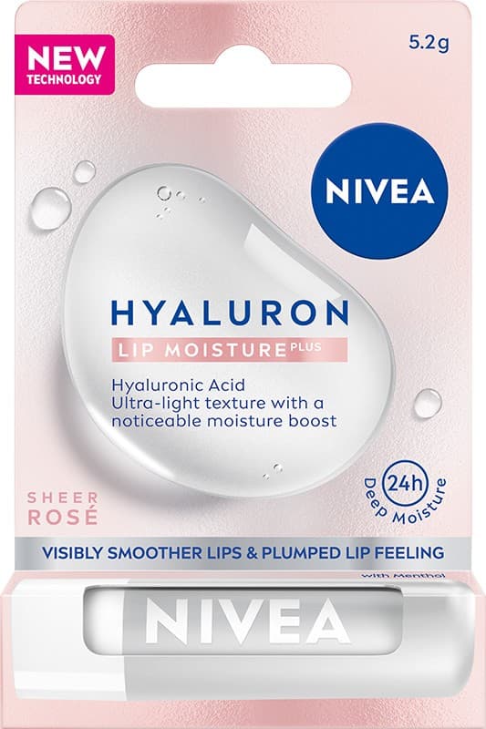 NIVEA Hyal læbepomade. Transparent rose