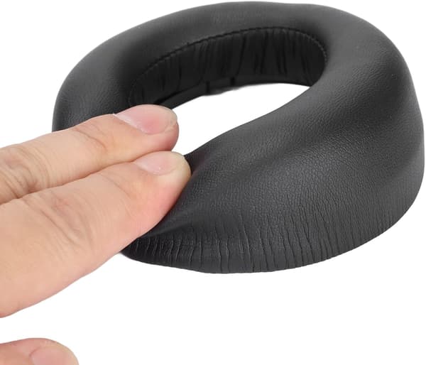 Svampformade öronkuddar för SONY PS5 Wireless PULSE 3D Protein Läder Svart