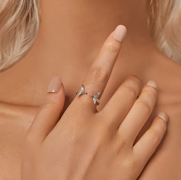 Kingfisher Silverring Justerbar Ring 925 Silver