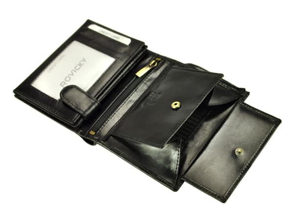 Rovicky N4-RVT RFID-läderplånbok för män