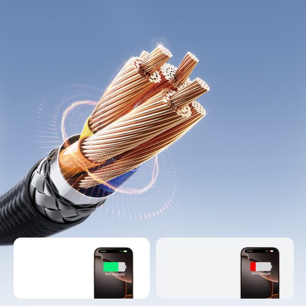 S-A28 Flätad USB-C-kabel 60W 2m - Svart