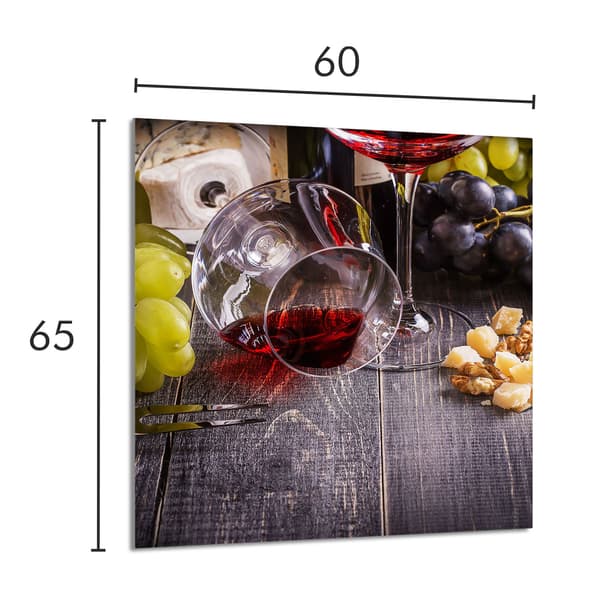 GLASPANEL FÖR KÖK 60x65 Vin